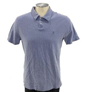 Original Penguin Classic Fit Polo Shirt L Blue Golf Skate Munsingwear Mens
